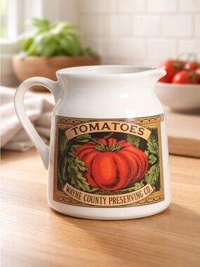 Vintage 1981 Mann Fine China - Tomato Cream. Wayne County Preserving Co